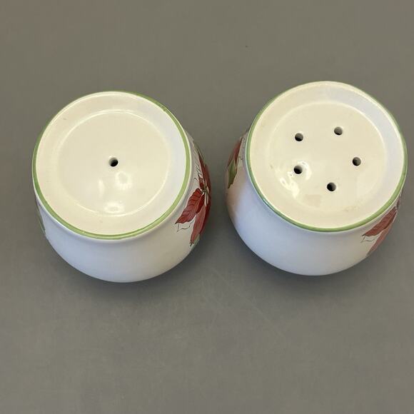 Block Bernarda Portugal Poinsettia Mary Lou Goertzen Salt And Pepper Shakers VTG - Picture 5 of 8